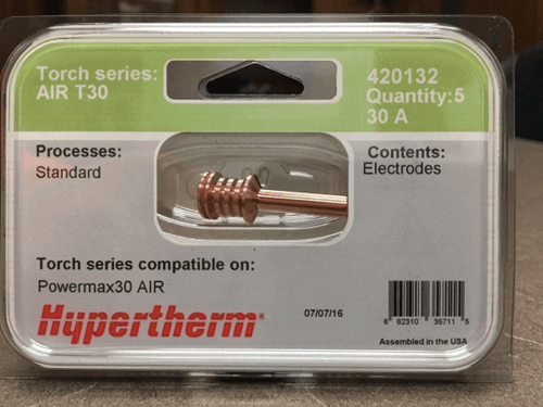 Hypertherm PMX 30 air electrodes 420132